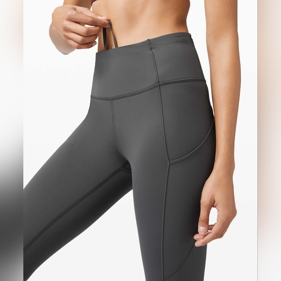 Lululemon Fast and Free High Rise Tight 28" *Brushed in Graphite Size 4 - Picture 4 of 10